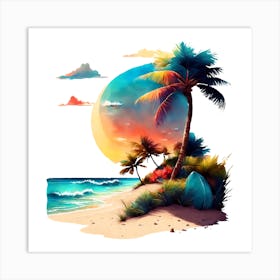 Beach Sunset Art Print