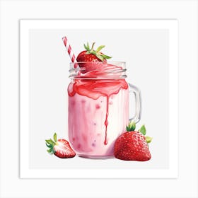 Strawberry Milkshake 21 Art Print