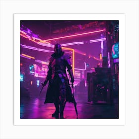 Cyber Punk Assassin Art Print