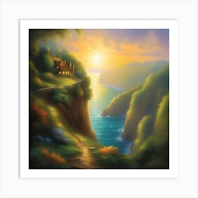 House On The Cliff Art Print