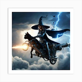 steam punk witch Art Print