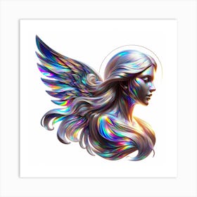 Translucent Angel Beauty 3 Color Illustration Art Print