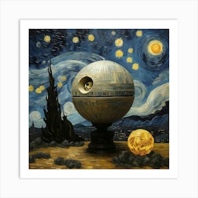 Death Star space art print Art Print