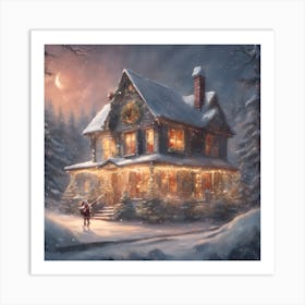 Christmas House 1 Art Print