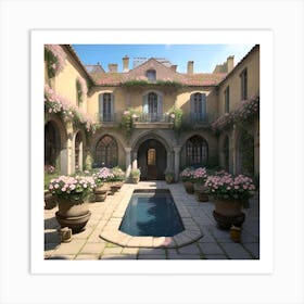 courtyard with impluvium Art Print