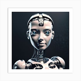 Robot Woman 3d Illustration Art Print