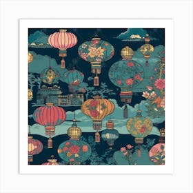 Chinese Lanterns 3 Art Print