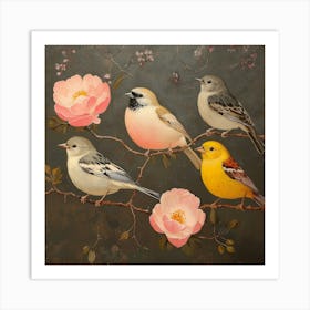 Birds On A Branch Art 26 Art Print