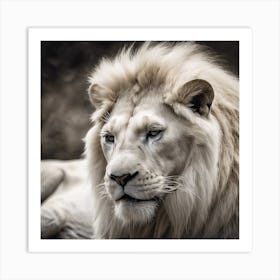 White Lion 2 Art Print