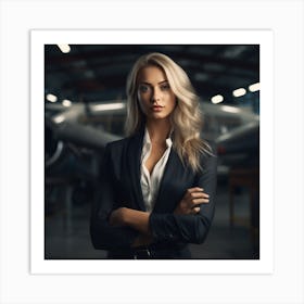 Portrait Of A Businesswoman Art Print