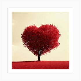 Heart Shaped Tree Art Print