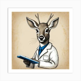 Doctor Deer 10 Art Print