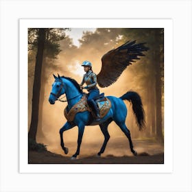 Angel On A Horse Art Print