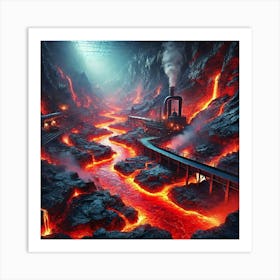 Lava City Architecture 3 Art Print