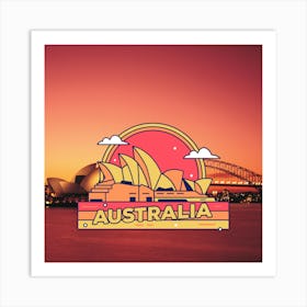 Australia At Sunset Art Print