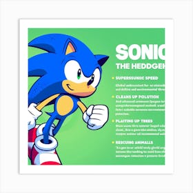 Sonic The Hedgehog 25 Art Print