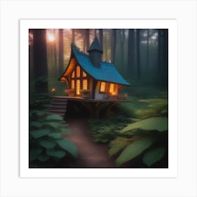 Fairy House In The Forest Art Print