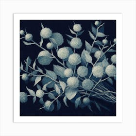 Silver eucalyptus branch 8 Art Print