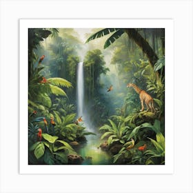 Giraffes In The Jungle Art Print Paintings Art Print