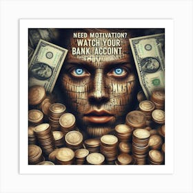 Need Motivation? Watch Your Bank Account Art Print