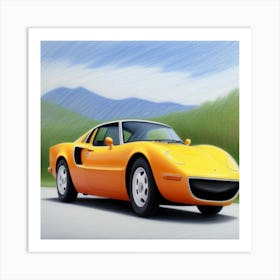 Yellow Car 2 Art Print