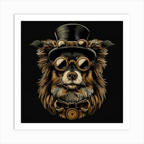 Steampunk Dog 43 Art Print