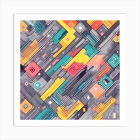 Abstract Geometric Pattern Art Print