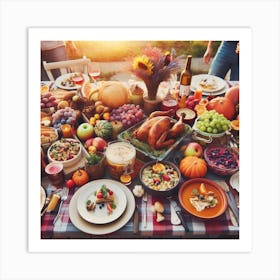 Thanksgiving Table 6 Art Print