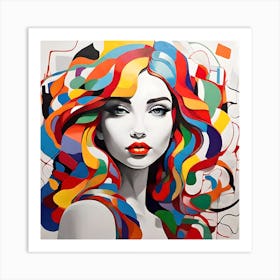 Colorful Woman Art Print