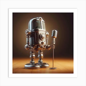 Microphone Robot18 Art Print