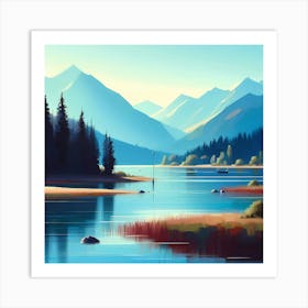 Landscape Painting 104 Art Print