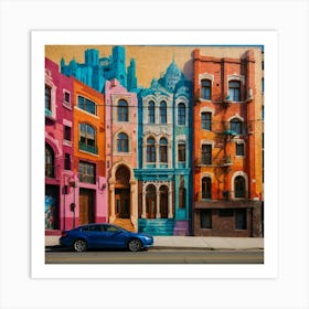 Colorful Buildings  Art Print