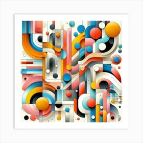 Abstract modernist colorful spots 3 Art Print