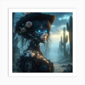 Cactus Girl 5 Art Print