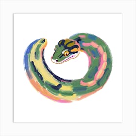 Ball Python Snake 01 Art Print