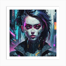 Cyberpunk Girl 2 Art Print