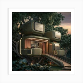 Futuristic Tree House 10 Art Print