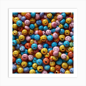 Smiley Faces, Smiley Faces, Smiley Faces, Smiley Faces Art Print