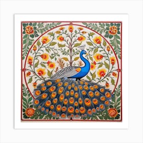 Peacock Painting 1 Art Print