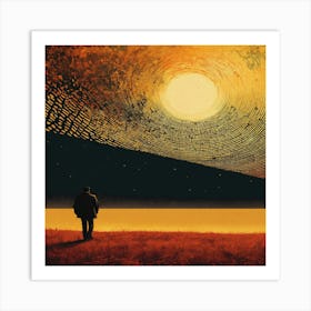 Man Standing In A Field Art Print