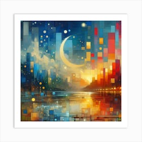 City At Night Art Print