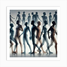 Human Silhouettes 1 Art Print