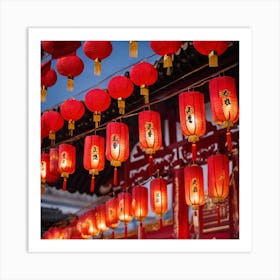 Red Lanterns Art Print