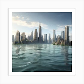 Futuristic Cityscape Art Print