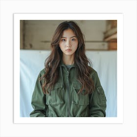 Army Green Jacket Art Print