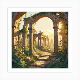 Into The Garden Ai Art Wall Art Design Illustration (14) Art Print