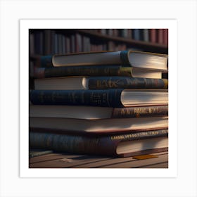 Stack Of Books Art Print