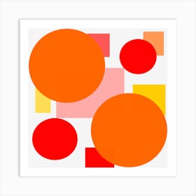 Orange Circles Art Print