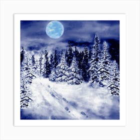 Snowy Night Art Print