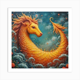 Sea horse wall art Art Print